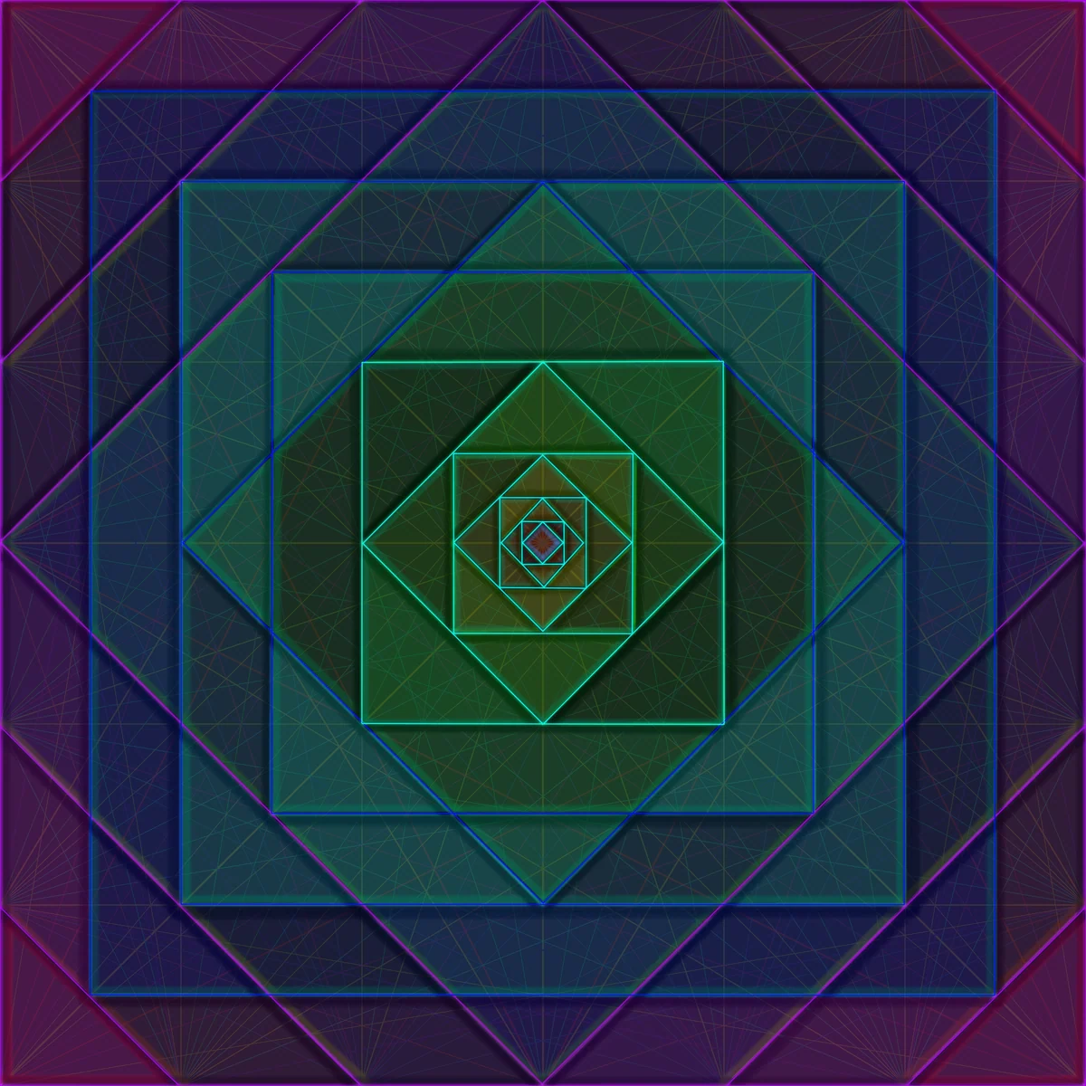 Rose Squares Layered