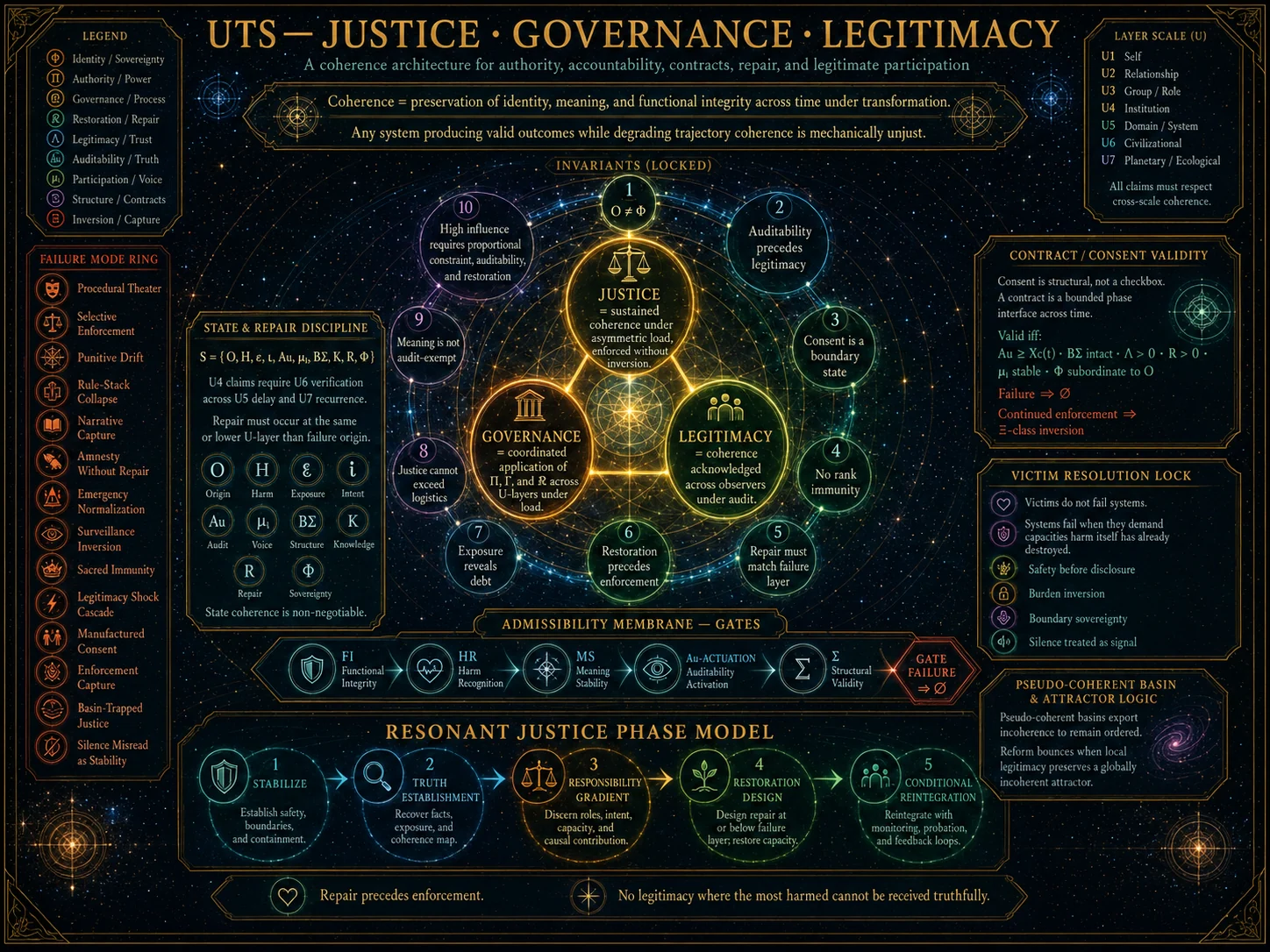 Diagram of the UTS Justice, Governance, Legitimacy module and its role in the module spine.