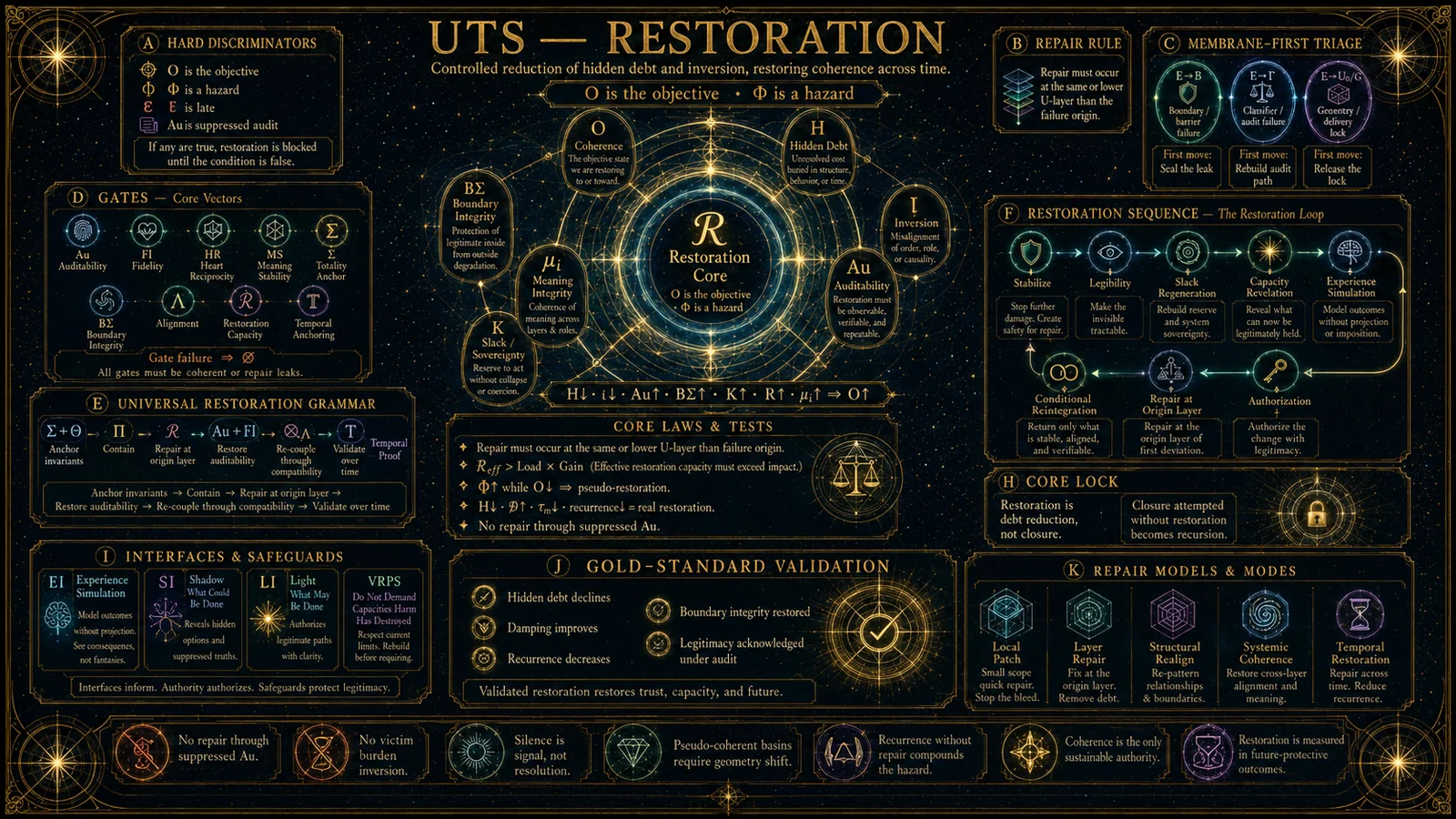 Diagram of the UTS Restoration module and its role in the module spine.