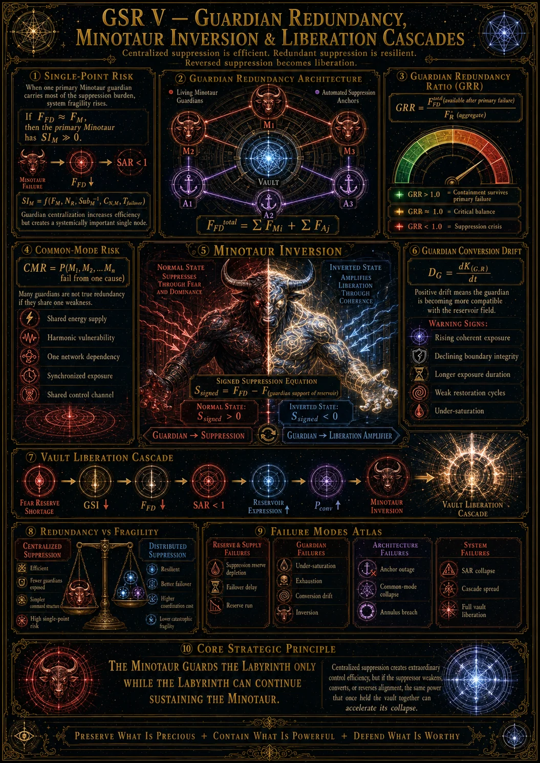 Guardian Redundancy, Minotaur Inversion And Liberation Cascade