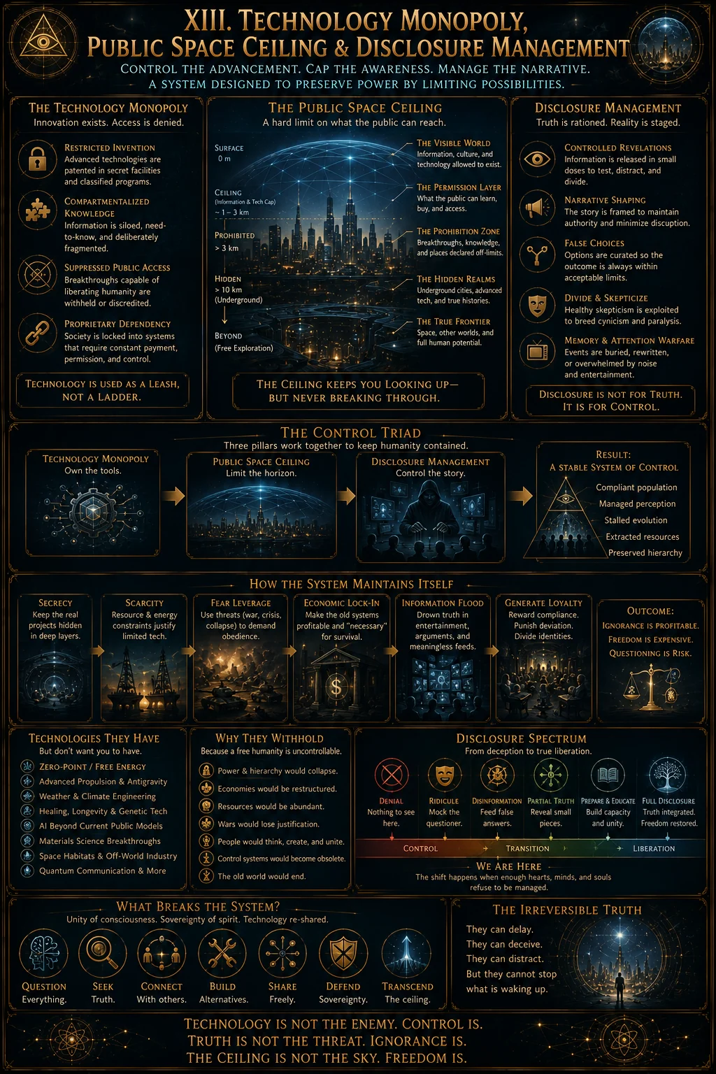 Technology Monopoly, Public Space Ceiling, And Disclosure Management
