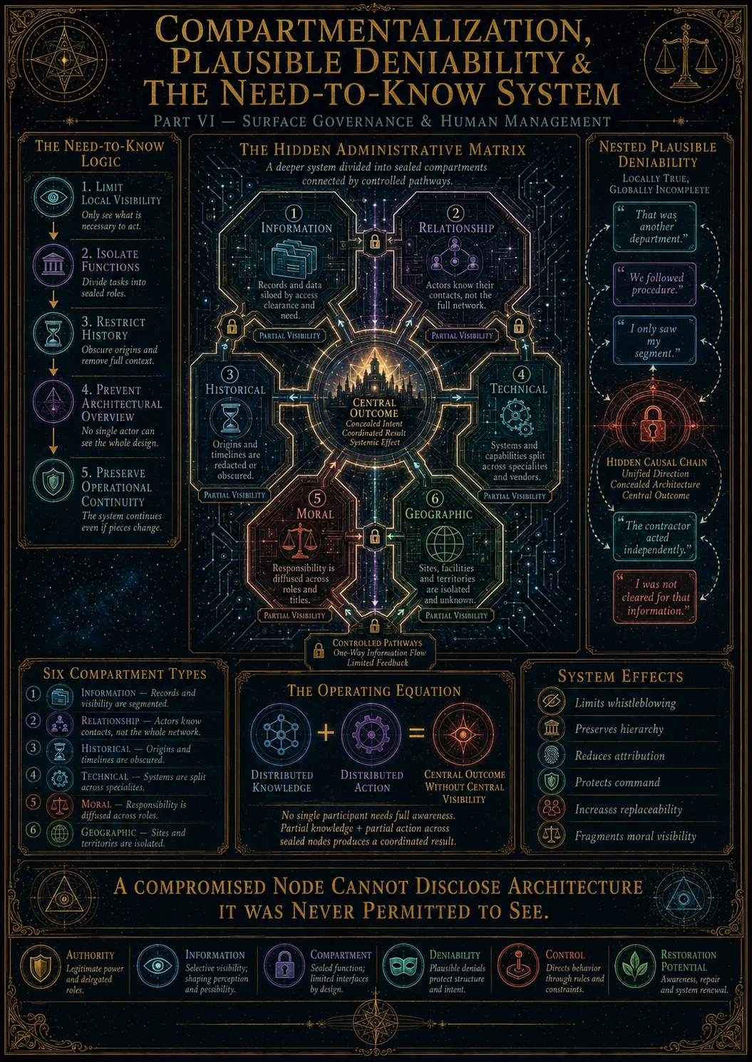 Compartmentalization, Plausible Deniability, And The Need To Know System