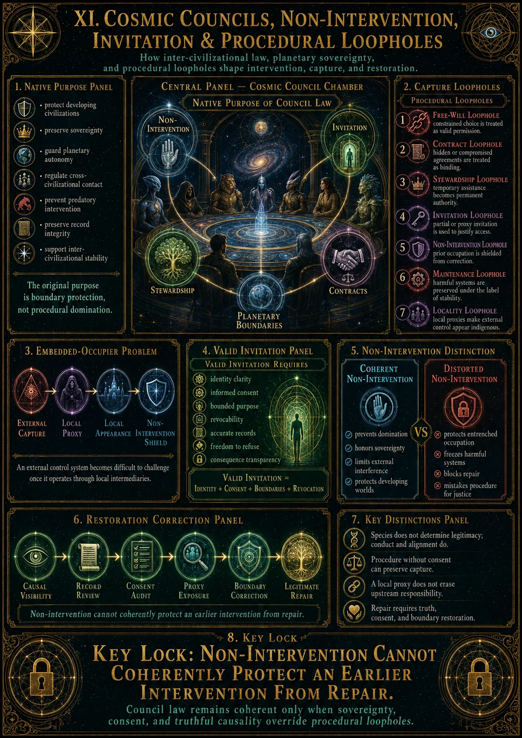 Cosmic Councils, Non Intervention