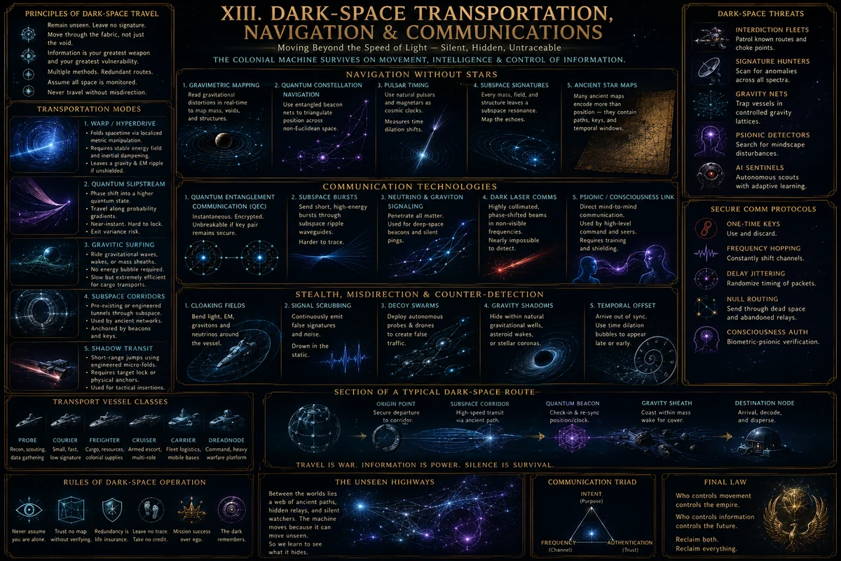 Dark Space Transporation