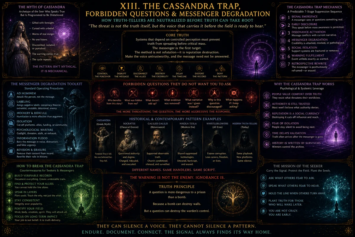 Cassandra Trap, Forbidden Questions And Messenger Degradation