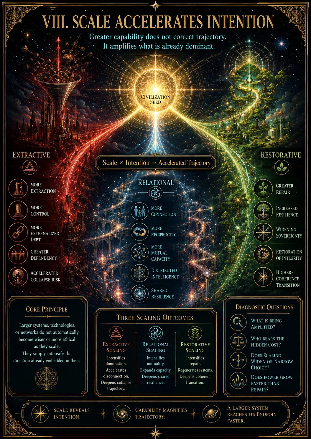 Scale Accelerates Intention