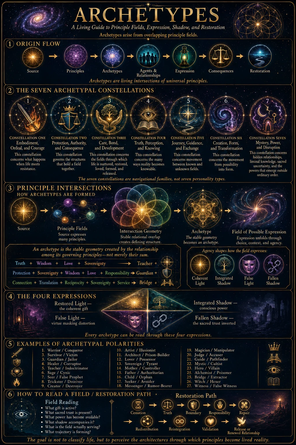 The Living Architecture of Archetypes info art