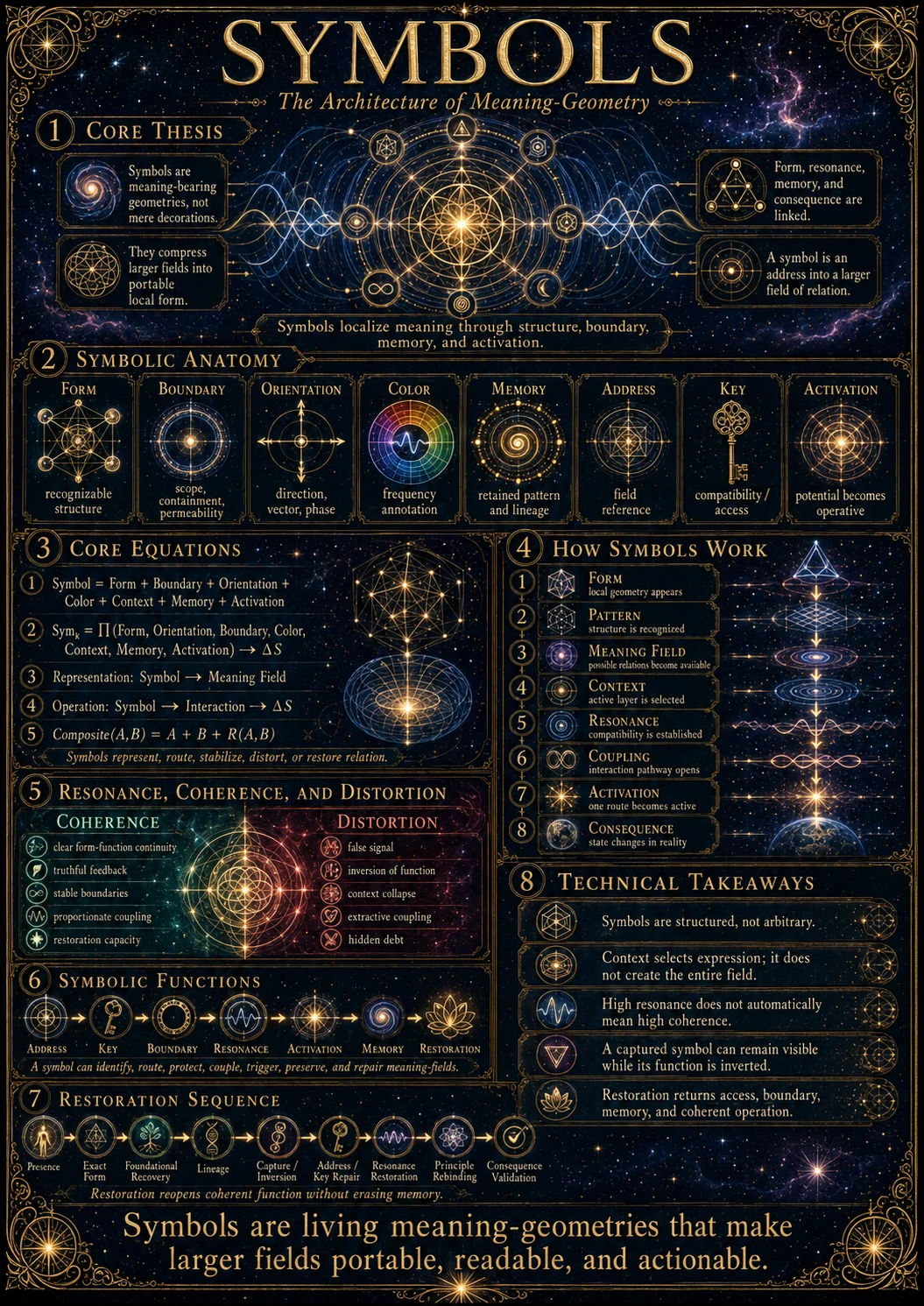 Symbols: The Architecture of Meaning-Geometry info art